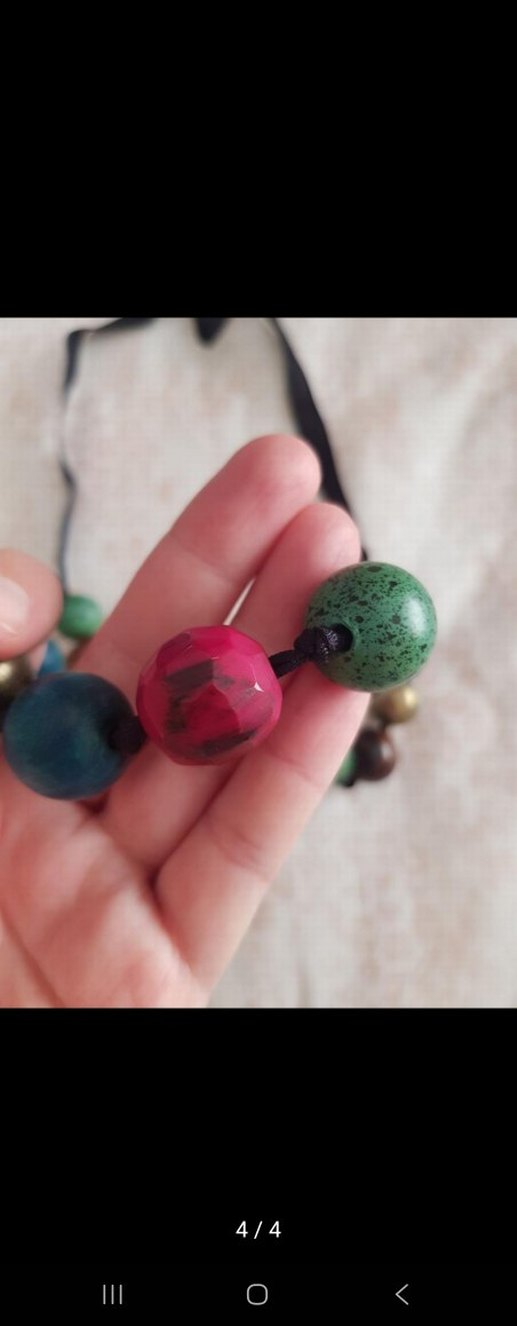 Renkli Boncuklu Uzun Bohem Kolye - Görsel 4