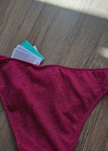 Simli Pembe Bikini - Görsel 5