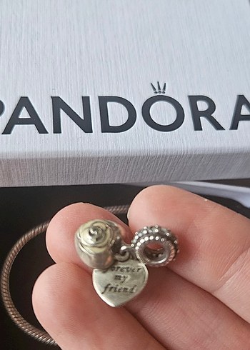 Gri Zincir Detaylı Pandora Bileklik - Görsel 3