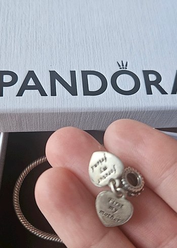 Gri Zincir Detaylı Pandora Bileklik - Görsel 4