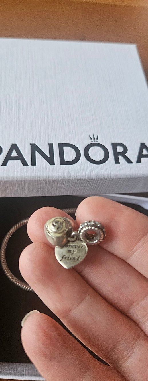 Gri Zincir Detaylı Pandora Bileklik - Görsel 3