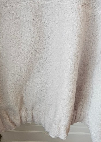 Bej Düğmeli Kız Çocuk Kaban - Görsel 4