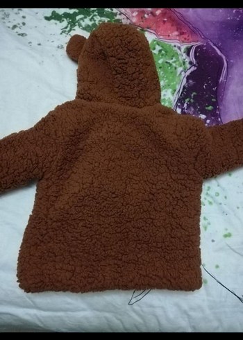 Kahverengi Kapüşonlu Erkek Çocuk Kaban - Görsel 2