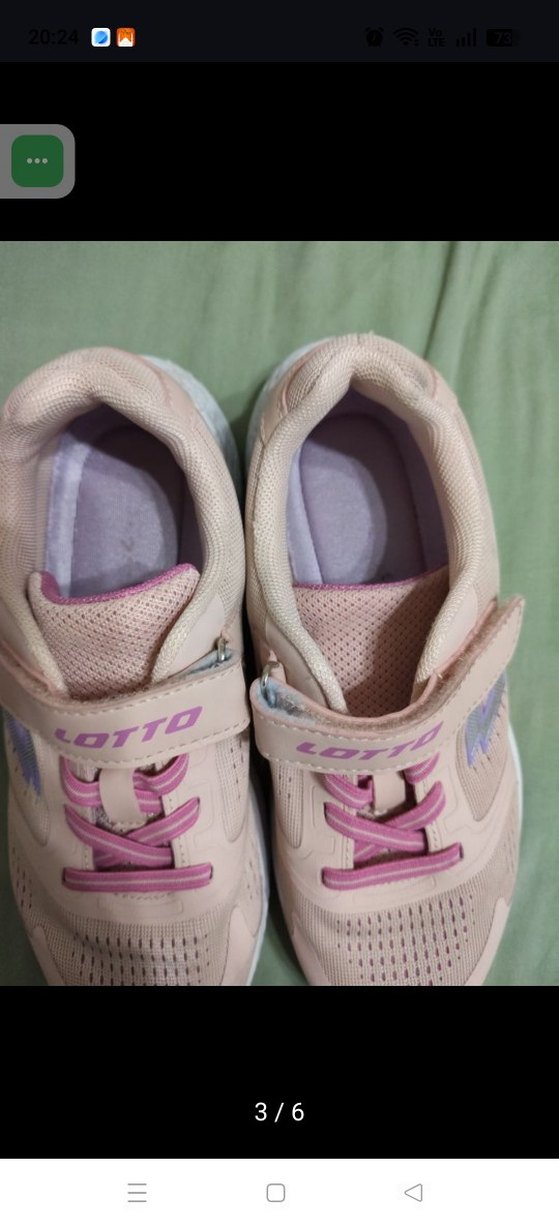 Kız Çocuk Pudra Pembe Velcro Spor Ayakkabı - Görsel 2