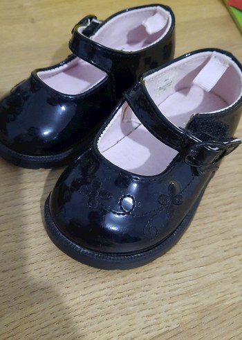 Kız Çocuk Siyah Rugan Tokalı Babet Ayakkabı - Görsel 2