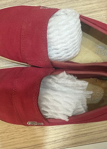 Kadın Kırmızı lacoste Spor Ayakkabı - Görsel 3