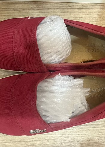 Kadın Kırmızı lacoste Spor Ayakkabı - Görsel 2