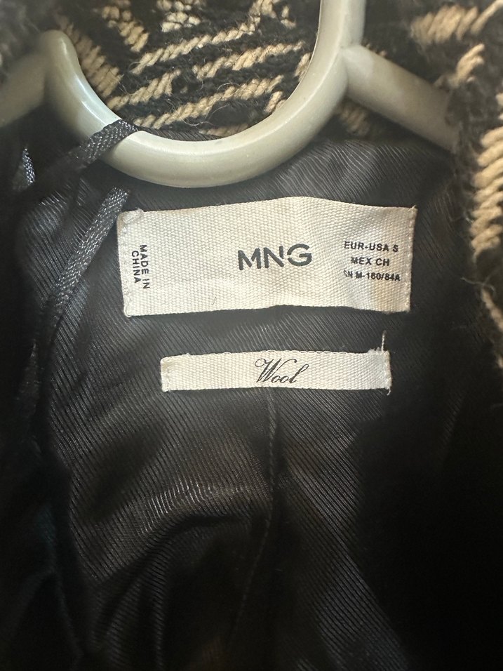 Desenli Kuşaklı Uzun yün kaban - Görsel 3