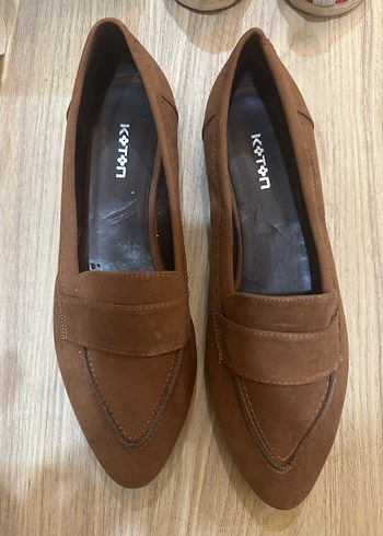 Kahverengi Süet Tokalı Kadın Günlük Ayakkabı - Görsel 2