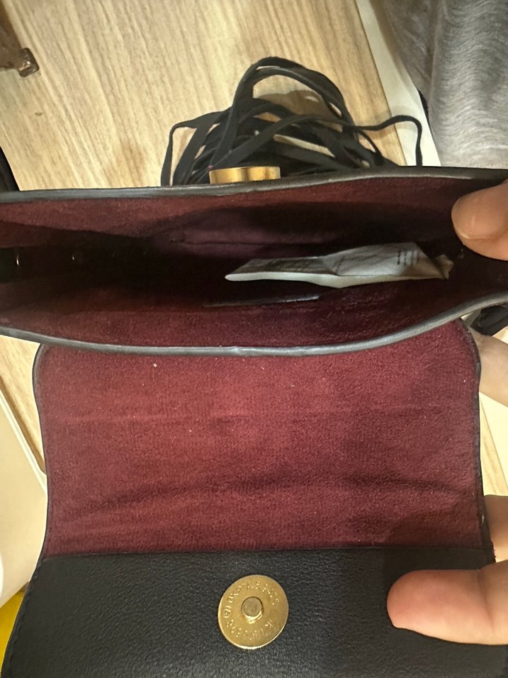 Püsküllü Bordo Süet Kadın Çanta - Görsel 3