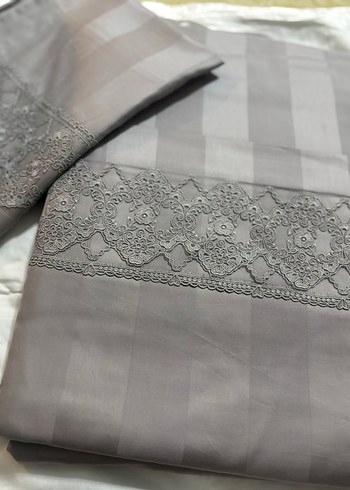 Gri Nakışlı Nevresim Takımı - Görsel 2