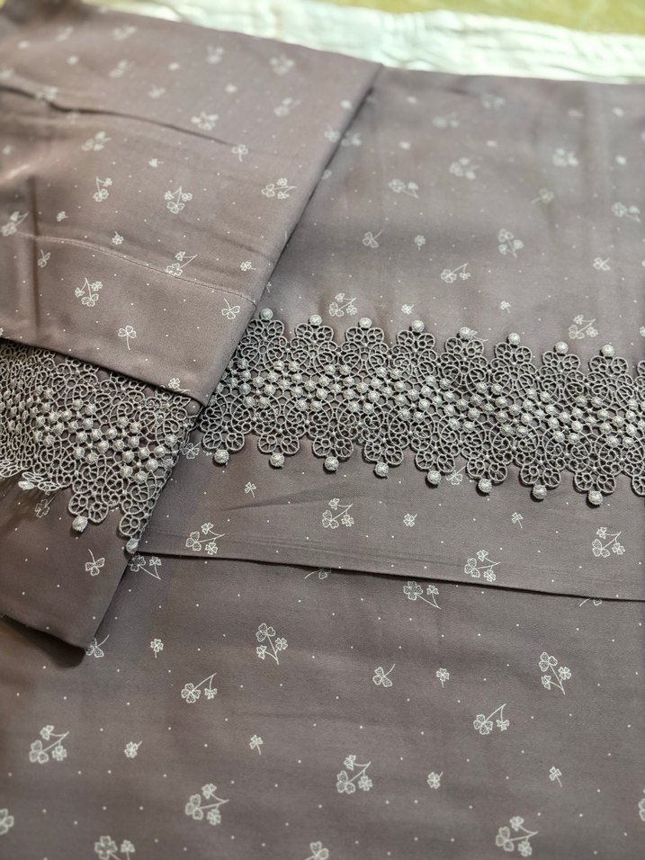 Nakışlı Bej Gri Nevresim Takımı - Görsel 3