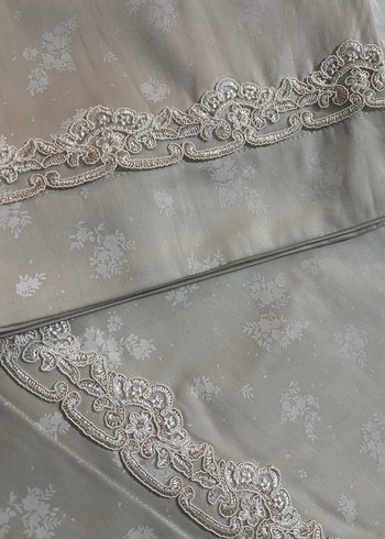 Nakışlı Bej Gri Nevresim Takımı - Görsel 3