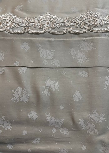 Nakışlı Bej Gri Nevresim Takımı - Görsel 2
