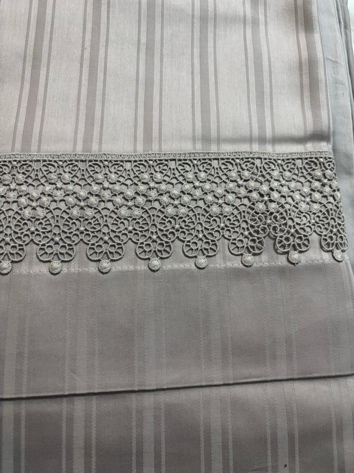 Nakışlı Gri Nevresim ve Çarşaf Takımı - Görsel 2