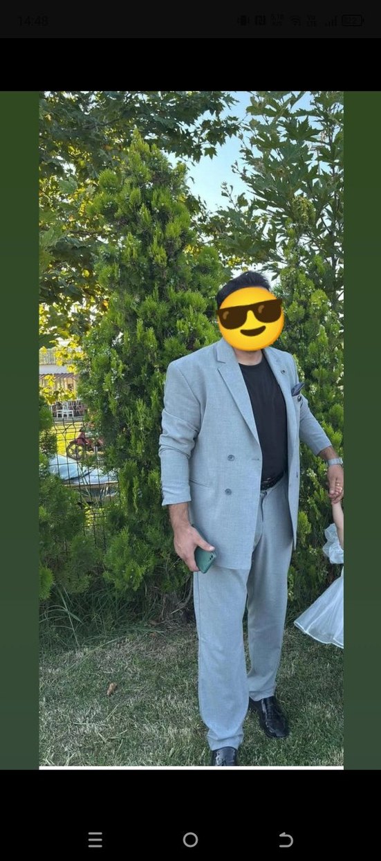 gri owersize takım elbise - Görsel 3