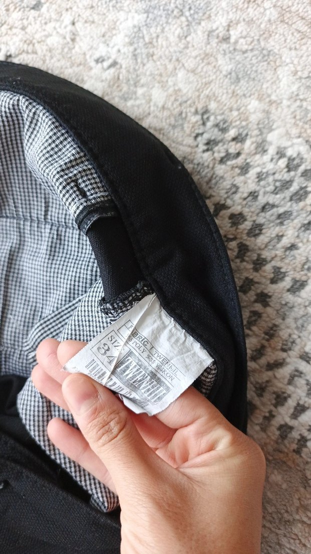 siyah dar paça erkek pantolon - Görsel 2