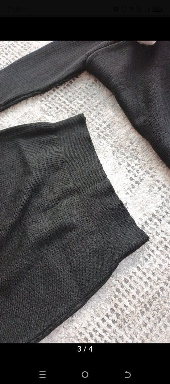 Siyah Uzun Triko Kadın takım - Görsel 3