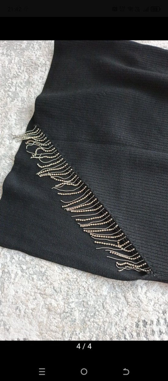 Siyah Uzun Triko Kadın takım - Görsel 4