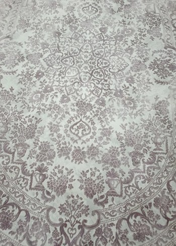 Bej ve mor Desenli Oval Halı - Görsel 2