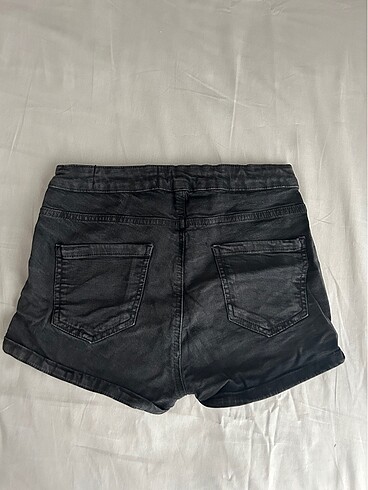 s Beden bershka koyu gri kot şort esnek