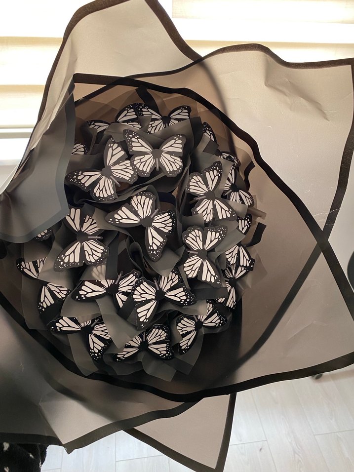 Işıklı kelebek buketi - Görsel 2