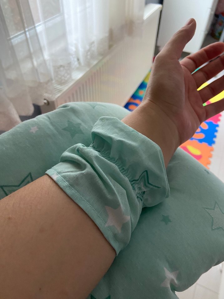 Yeşil Yıldız Desenli Hamile ve Emzirme Yastığı - Görsel 2