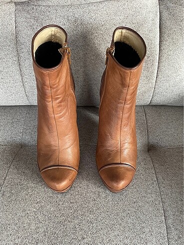 37 Beden Taba rengi platform topuk bot