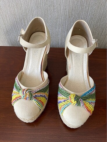 37 Beden Espadril dolgu topuk 37