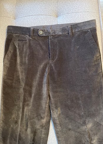 Kahverengi Kadife Erkek Pantolon - Görsel 12