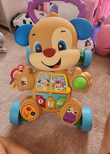 Fisher Price Renkli Ayıcık Eğitici Yürüyüş Arabası