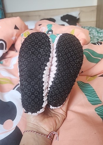 Kız Çocuk Örgü Pembe Ev Botu - Görsel 5