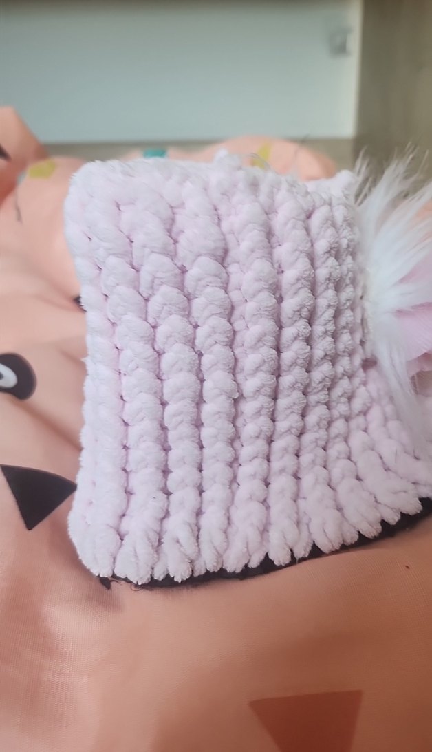 Kız Çocuk Örgü Pembe Ev Botu - Görsel 3