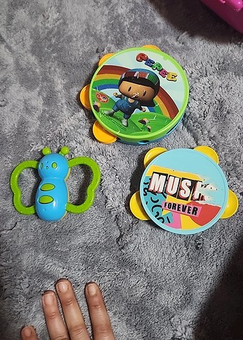 Renkli Diş Kaşıyıcı ve Marakas Seti - Görsel 2