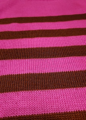 Renkli Çizgili Örgü Kadın Kazak - Görsel 4