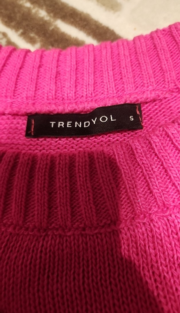 Renkli Çizgili Örgü Kadın Kazak - Görsel 5