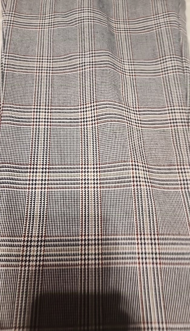 Gri Ekoseli Kadın Kumaş Pantolon - Görsel 2