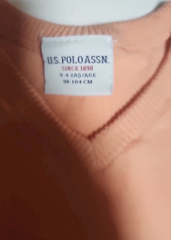 Bej V Yaka Kız Çocuk Triko Kazak - Görsel 5