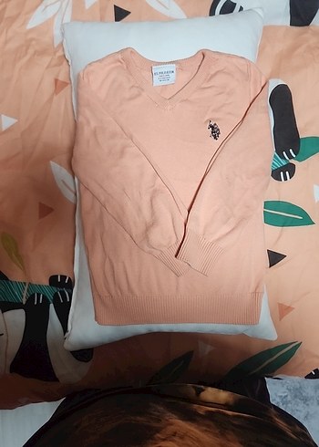 Bej V Yaka Kız Çocuk Triko Kazak - Görsel 6