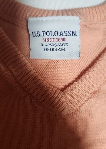 Bej V Yaka Kız Çocuk Triko Kazak - Görsel 4