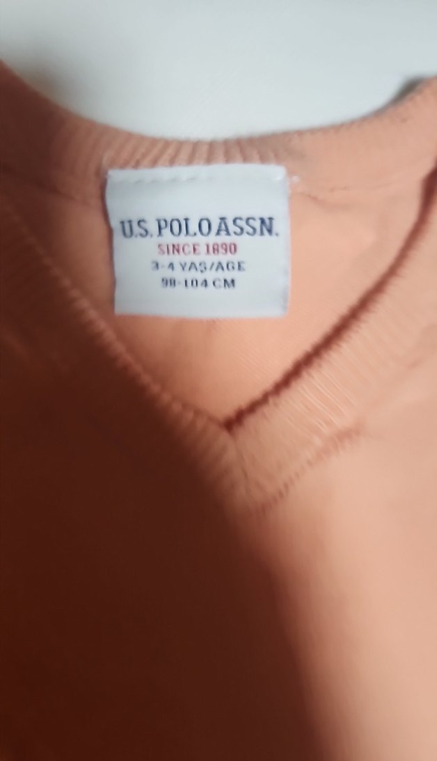 Bej V Yaka Kız Çocuk Triko Kazak - Görsel 5