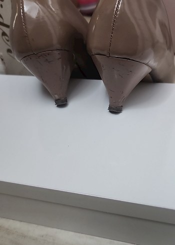 Bej Stiletto Topuklu Kadın Ayakkabı - Görsel 5