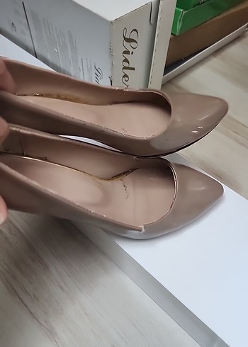 Bej Stiletto Topuklu Kadın Ayakkabı - Görsel 6