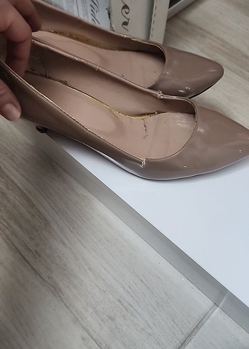Bej Stiletto Topuklu Kadın Ayakkabı - Görsel 7