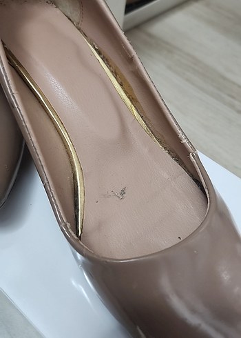 Bej Stiletto Topuklu Kadın Ayakkabı - Görsel 4