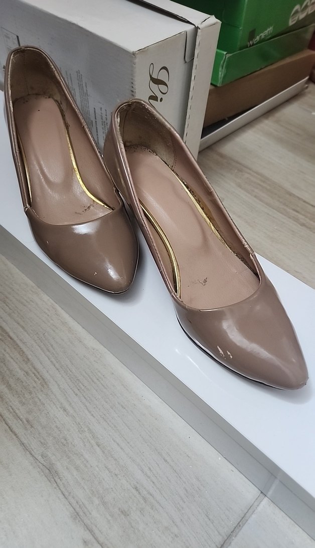 Bej Stiletto Topuklu Kadın Ayakkabı - Görsel 2