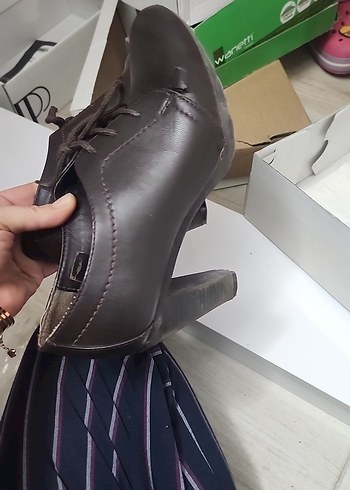 Kahverengi Kadın Topuklu Kışlık Ayakkabı - Görsel 4