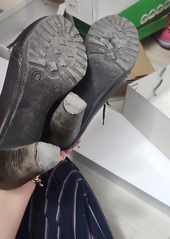 Kahverengi Kadın Topuklu Kışlık Ayakkabı - Görsel 5