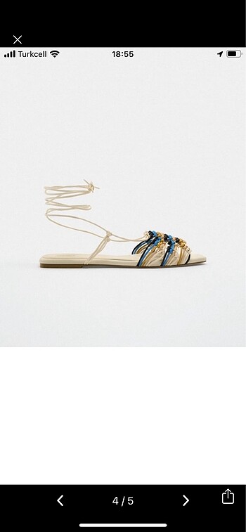 Zara bağlamalı sandalet