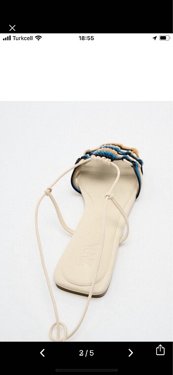 Zara Bağlamalı sandalet